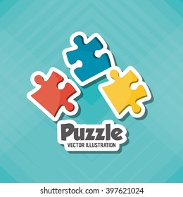 Puzzle icon design, Vector illustration