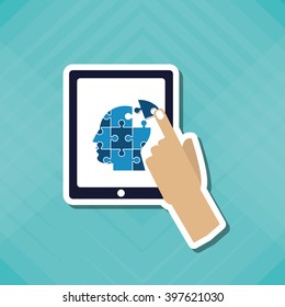 Puzzle icon design, Vector illustration
