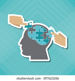 Puzzle icon design, Vector illustration