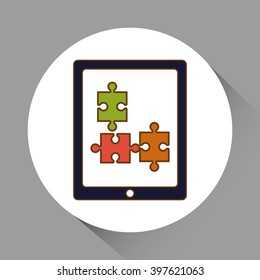 Puzzle icon design, Vector illustration