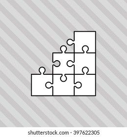 Puzzle icon design, Vector illustration