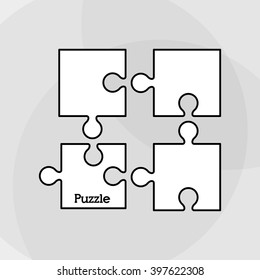 Puzzle icon design, Vector illustration