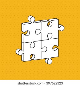 Puzzle icon design, Vector illustration