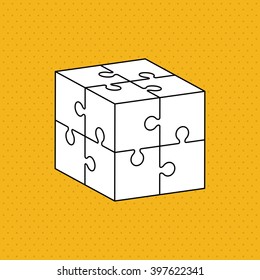 Puzzle icon design, Vector illustration