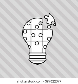 Puzzle icon design, Vector illustration