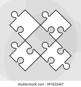 Puzzle icon design, Vector illustration