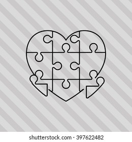 Puzzle icon design, Vector illustration