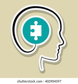 puzzle icon design , vector illustration