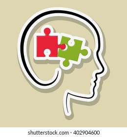 puzzle icon design , vector illustration