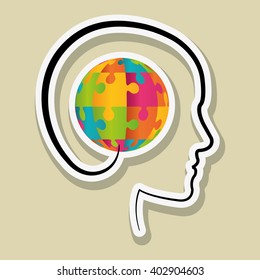 puzzle icon design , vector illustration