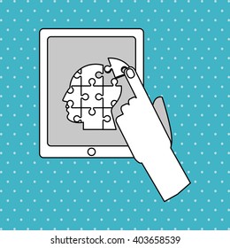 Puzzle icon design, vector illustration