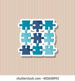 Puzzle icon design, vector illustration