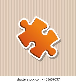 Puzzle icon design, vector illustration