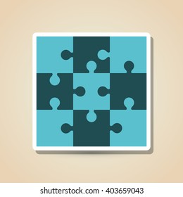 Puzzle icon design, vector illustration