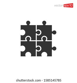 Puzzle Icon Design Vector Template