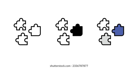 Puzzle icon design with white background stock illustration