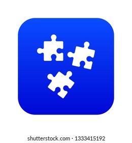 Puzzle icon digital blue for any design isolated on white vector illustration