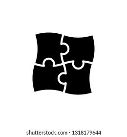Puzzle icon. Editable vector 64x64 Pixel.