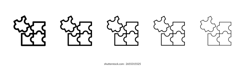 Puzzle icon filled flat sign concept for web design.
