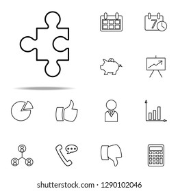 puzzle icon. Finance And Chart icons universal set for web and mobile
