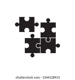 Puzzle icon flat design. vector illustration