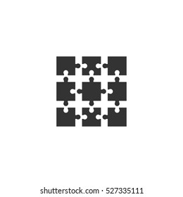 Puzzle icon flat. Illustration isolated vector sign symbol