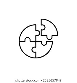 icono de rompecabezas Logotipo plano aislado símbolo
