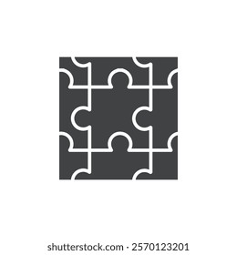 puzzle icon Flat logo set collection