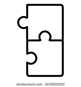 Icono de rompecabezas de diseño plano delgado logotipo de arte