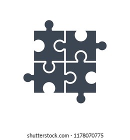 Puzzle icon. Flat vector related icon for web and mobile applications. It can be used as - logo, pictogram, icon, infographic element. Vector Illustration.