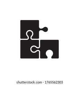 puzzle icon glyph design vector illustration. isolated on white background