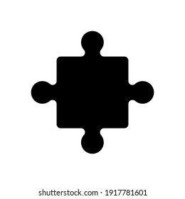 puzzle icon of glyph style design vector template