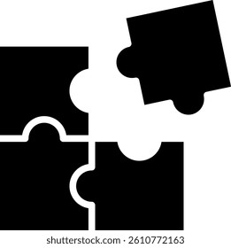 Puzzle Icon Glyph Vector Illustration