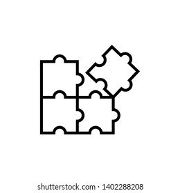 Puzzle icon graphic design template vector illustration