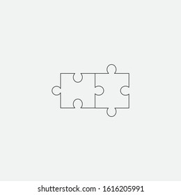 puzzle icon graphic element Illustration template design
