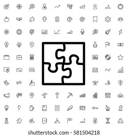 puzzle icon illustration isolated vector sign symbol. Startup icons set.