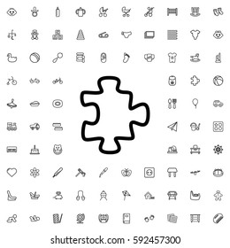 puzzle icon illustration isolated vector sign symbol. Baby icons vector set.