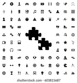 Puzzle icon illustration isolated vector sign symbol. entertainment icons vector set.