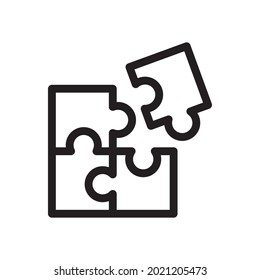 puzzle icon illustration vector graphic