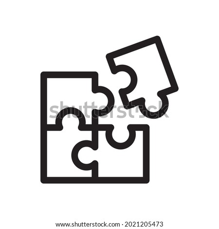 puzzle icon illustration vector graphic