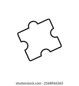 Puzzle icon Isolated flat vector in outline