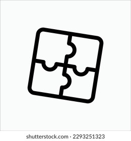 puzzle icon, isolated icon in light background, perfect for website, blog, logo, graphic design, social media, UI, mobile app