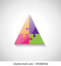 Puzzle Icon - Isolated On Gray Background, Vector Illustration, Graphic Design Editable For Your Design