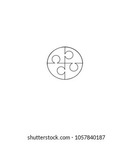 Puzzle icon isolated on white background. Puzzle icon for web site,app and logo. Creative concept,vector illustration eps 10