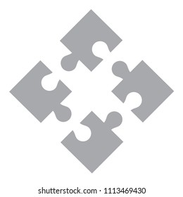 Puzzle icon isolated on white background. Puzzle icon for web site, marketing, app and logo template. Creative business design, vector illustration, eps 10