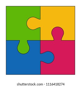 Puzzle icon isolated on white background. Puzzle icon for web site, marketing, app and logo template. Creative business design, vector illustration, eps 10