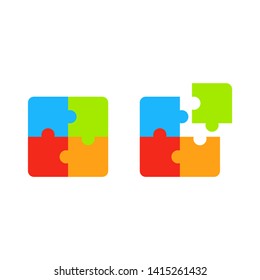 puzzle icon isolated on white background. vector Illustration.