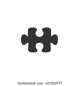 Puzzle icon isolated on a white background. Logo silhouette design template. Simple symbol concept in flat style. Abstract sign, pictogram for web, mobile and infographics - stock vector