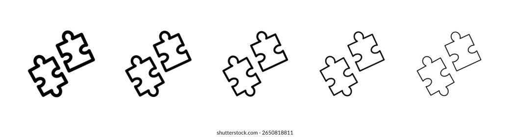 Icono de rompecabezas Vector aislado sobre fondo blanco