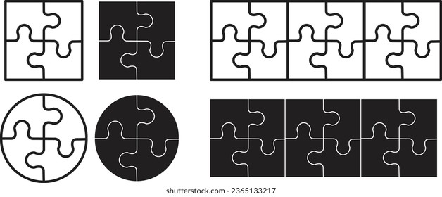 Puzzle icon. Jigsaw illustration symbol vector art illustration.